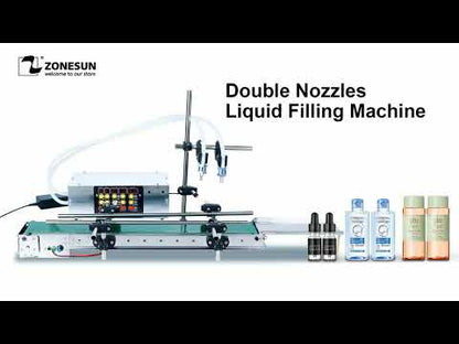 ZONESUN ZS-DPYT200 5-500ml 2 Nozzles Diaphragm Pump Liquid Filling Machine