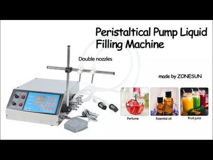 ZONESUN 2 Nozzles Peristaltic Pump Liquid Filling Machine