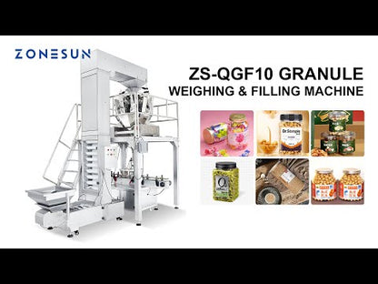 ZONESUN ZS-QGF10 Máquina de llenado, pesaje y alimentación de gránulos 