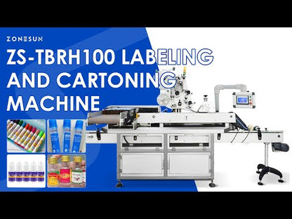 Zonesun ZS-TBRH100 Horizontal Tube Labeler with Traying System