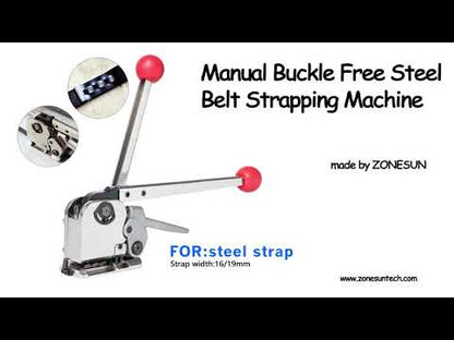 ZONESUN DB-GD35 16-19mm Manual Buckle Free Steel Belt Strapping Machine