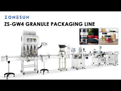 ZONESUN ZS-FAL180X10 Automatic Granule Weighing Filling Capping Labeling Production Line