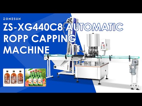 Zonesun ZS-XG440C8 8-Head ROPP Capping Machine Video