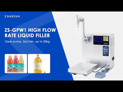 ZONESUN ZS-GPW1 High Folw Rate Gear Pump Liquid Weighing Filling Machine