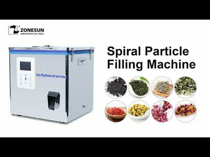 Máquina de enchimento de partículas em pó ZONESUN Sprial 