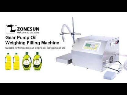 ZONESUN ZS-GP261W 150-18000ml Máquina de envase e pesagem de líquidos com bomba de engrenagem semiautomática