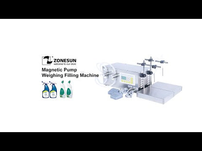 ZONESUN ZS-MP252W 50-3500ml 2 Heads Magnetic Pump Liquid Filling And Weighing Machine