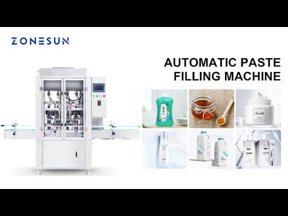 ZONESUN ZS-SV4P Máquina automática de llenado de pasta de bomba de pistón con servomotor de 4 boquillas 