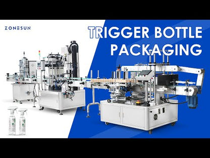 ZONESUN Automatic Trigger Bottle Packing Line Turnkey Project Detergent Liquid Filling Capping Labeling Machine ZS-MPCL1