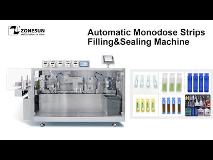 ZONESUN ZS-FS120 Monodose Strips Tube Peristaltic Pump Liquid Filling And Sealing Machine