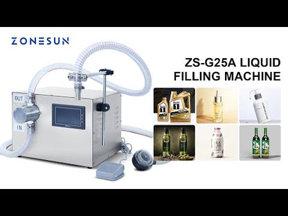 ZONESUN ZS-G25A Máquina semiautomática de enchimento de líquido corrosivo com bomba magnética de alta vazão 