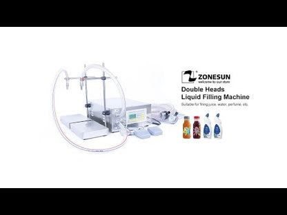 ZONESUN ZS-DP622W 50-17000ml 2 Nozzles Diaphragm Pump Liquid Weighing Filling Machine