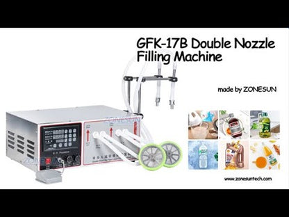 ZONESUN GFK-17B High Flow Rate 2 Nozzles Diaphragm Pump Liquid Filling Machine