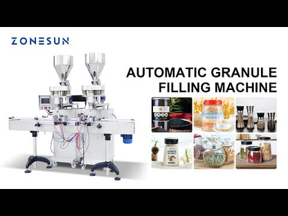 ZONESUN ZS-KL01 2 Nozzles Granule Quantitative Powder Filling Machine With 2 Hopper