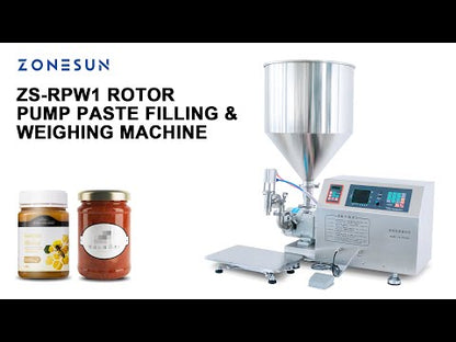 ZONESUN ZS-RPW1 Rotor Pump Paste Filling and Weighing Machine