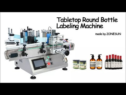 ZONESUN ZS-TB500 Máquina de etiquetado y posicionamiento de botellas redondas de doble cara con codificador de fecha