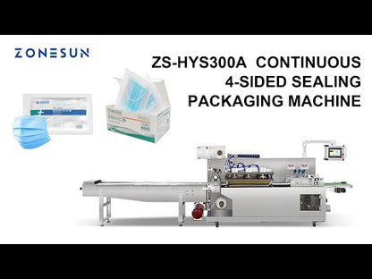 ZONESUN ZS-HYS300A Máquina de sellado de 4 lados para máscara quirúrgica médica de un solo paquete 
