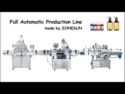 ZONESUN Garrafa redonda 6 bicos para enchimento de líquidos e máquina de etiquetar