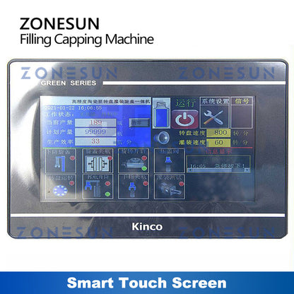 ZONESUN ZS-XBFC25S Máquina automática de enchimento de líquido com bomba de cerâmica com alimentador 