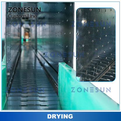 ZONESUN ZS-FALU Botella personalizada Enjuague Secado Llenado Tapado Etiquetado Línea de producción 