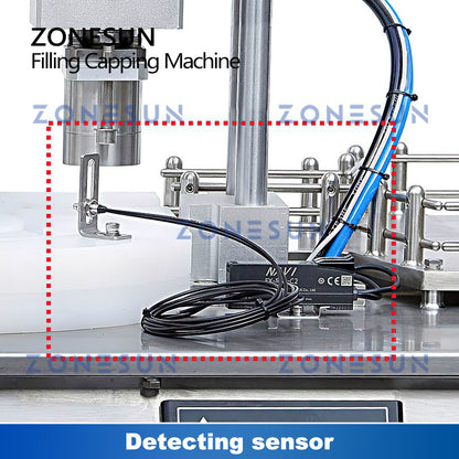 ZONESUN ZS-XBFC20 Bomba de cerámica automática Máquina de tapado de llenado de penicilina líquida con descifrador de botellas 