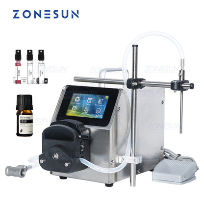 ZONESUN ZS-YTPP6001 1-100ml Máquina de llenado de líquidos con bomba peristáltica semiautomática 