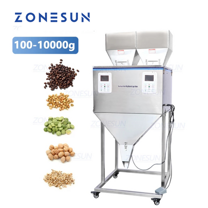 ZONESUN DL-5000D Semi Automatic 2 Heads Powder Weighing Filling Machine