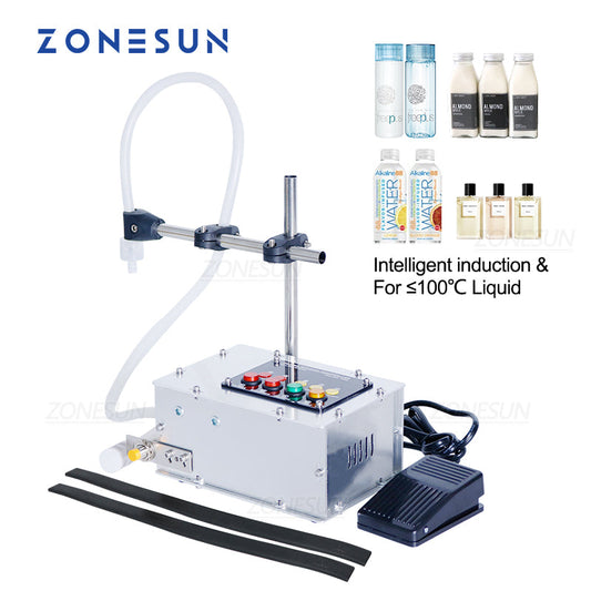 ZONESUN Máquina de enchimento de líquido com bomba de diafragma resistente ao calor por indução inteligente
