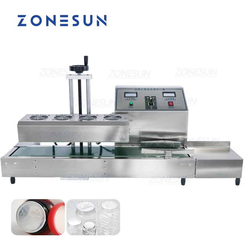 ZONESUN ZS-FK6000A 15-80mm Máquina de sellado por inducción electromagnética continua enfriada por aire