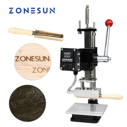 ZONESUN Manual personalizado Estampado en caliente Máquina de plegado en relieve 