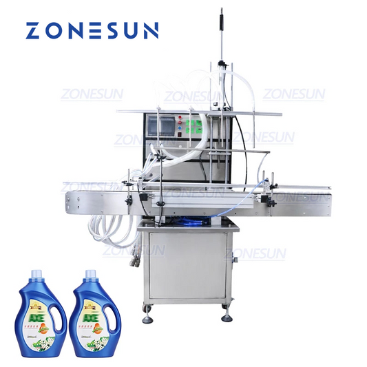 ZONESUN ZS-VTDP40 4 cabeças grande fluxo bomba de diafragma máquina de enchimento de líquidos