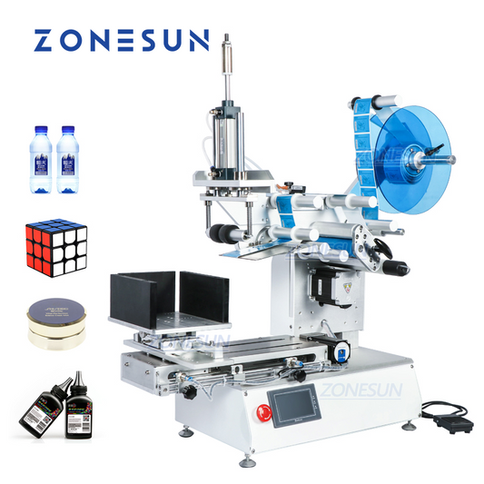 ZONESUN XL-T803 Máquina semiautomática de etiquetas de superfícies planas com codificador de data