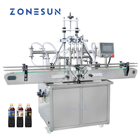 ZONESUN ZS-YT4T-4Y Máquina de llenado de líquidos de 4 cabezales personalizada 