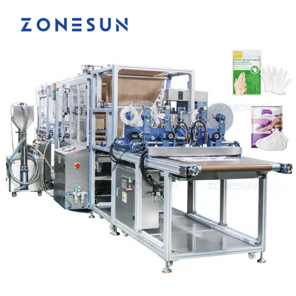 ZONESUN ZS-FHMS1GF Máquina de llenado y sellado de mascarillas para manos y pies de alta velocidad completamente automática 