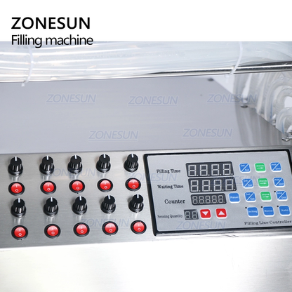 ZONESUN ZS-DTPP10B Desktop 10 Heads Peristaltic Pump Liquid Filling Machine With Conveyor