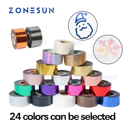 ZONESUN 3/4/5 cm Hot Stamping Folha de papel