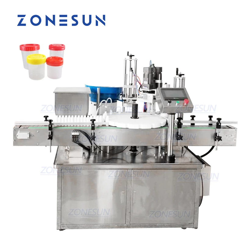 Máquina tapadora de llenado de líquidos rotativa automática ZONESUN 25-50 mm