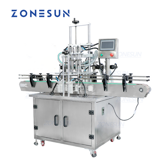 ZONESUN ZS-YT4TZ Máquina automática de llenado de líquidos de pistón de 4 boquillas 