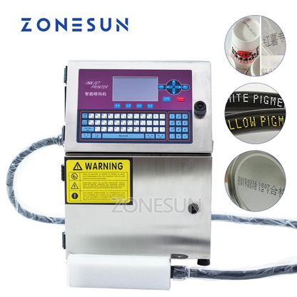 Máquina de impresión de código de chorro de tinta de número de lote de metal digital ZONESUN