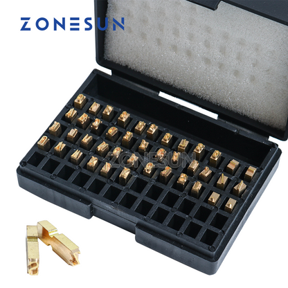 ZONESUN AZ 0-9 Número de letra de carácter Letra caliente para máquina de impresión de fecha de cinta de código