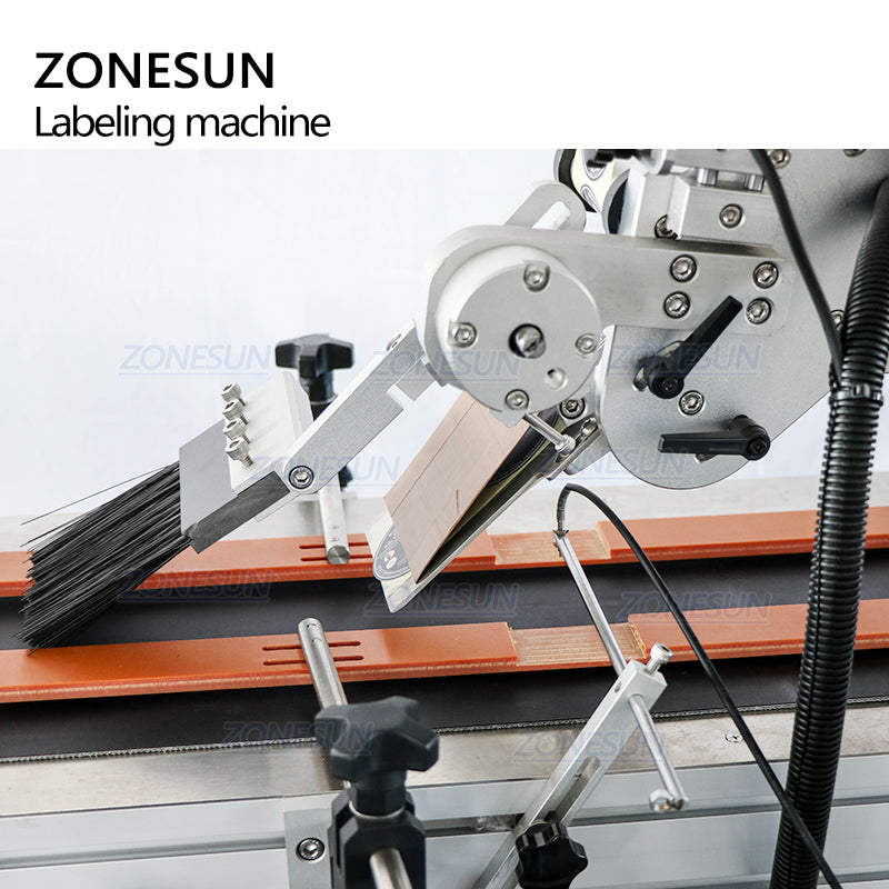 ZONESUN ZS-TB113B Máquina automática de etiquetado superior e inferior de superficie de botella plana de doble cara 