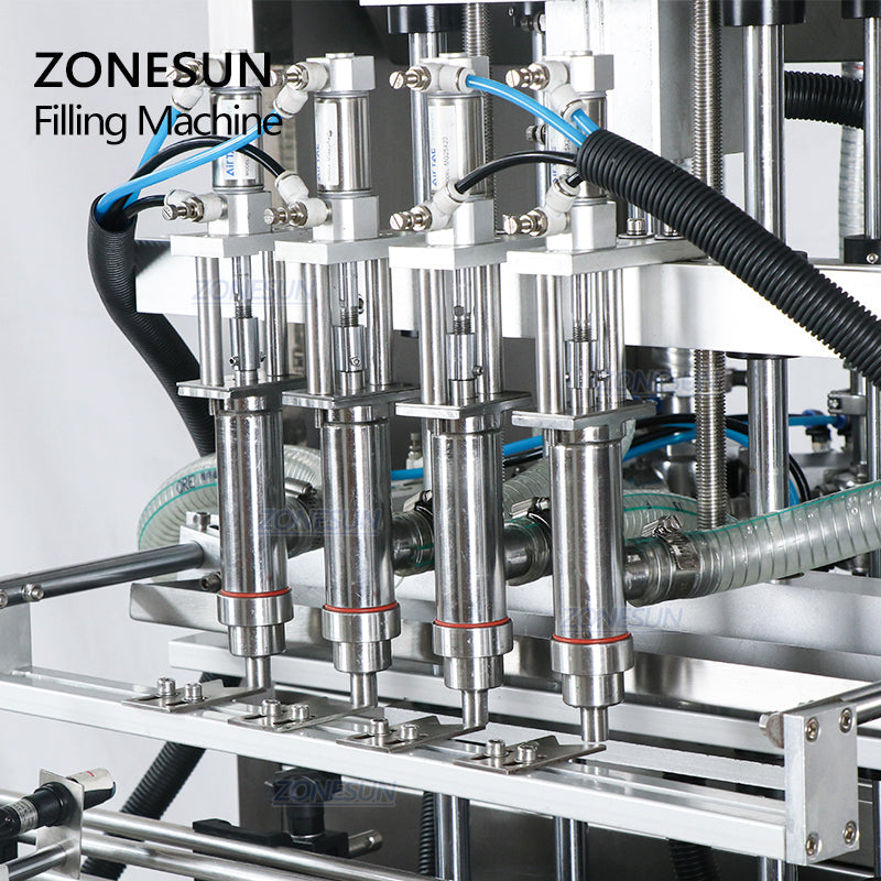 ZONESUN ZS-SV4GB 4 Boquillas Bomba de diafragma neumática Máquina de llenado de pasta