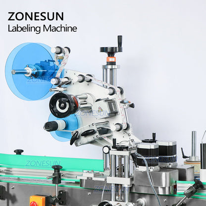 ZONESUN ZS-TB822D Automatic Double Sides Positioning Round Bottle Labeling Machine