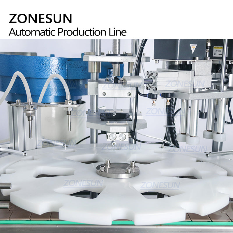 ZONESUN ZS-FAL180A8 Máquina automática de llenado, tapado y etiquetado de líquidos con bomba magnética