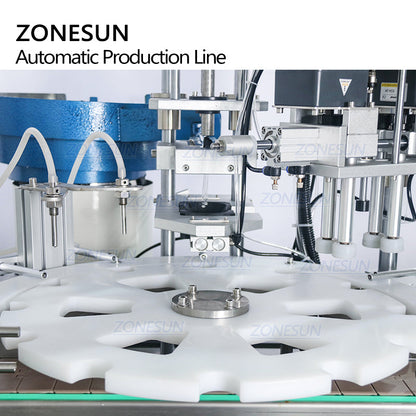 ZONESUN ZS-FAL180A8 Máquina automática de llenado, tapado y etiquetado de líquidos con bomba magnética