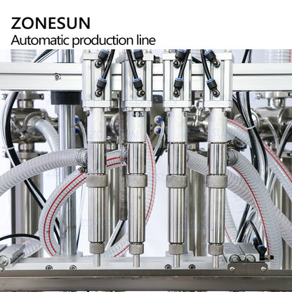 ZONESUN ZS-FAL180A7 Máquina tapadora de llenado de líquidos en pasta con alimentador de tapas vibratorias