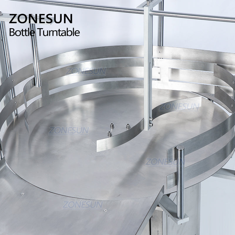ZONESUN ZS-LP600Z Desembaralhador automático de garrafa rotativa redonda de mesa para linha de produção