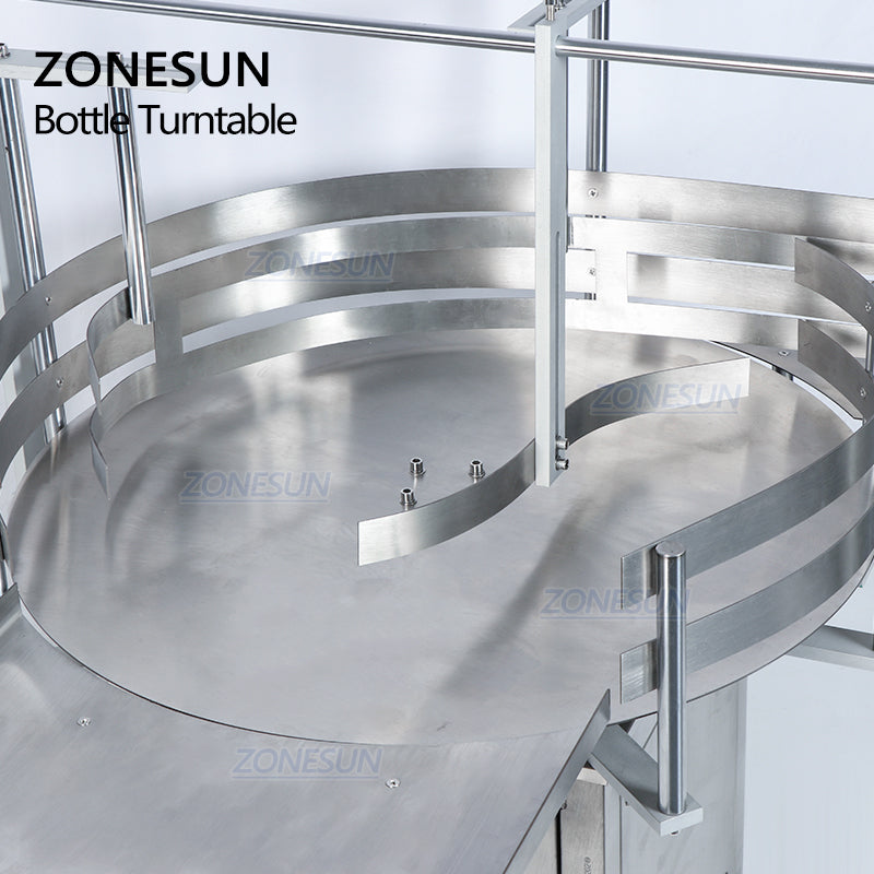 ZONESUN ZS-LP600Z Descifrador rotatorio redondo automático de la botella de la mesa para la línea de producción