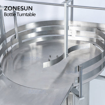 ZONESUN ZS-LP600Z Desembaralhador automático de garrafa rotativa redonda de mesa para linha de produção