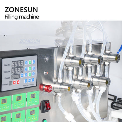 ZONESUN ZS-MP5500D 6 Diving Nozzles Magnetic Pump Liquid Filling Machine